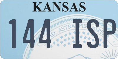KS license plate 144ISP