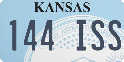 KS license plate 144ISS
