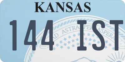 KS license plate 144IST