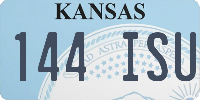 KS license plate 144ISU