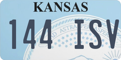KS license plate 144ISV