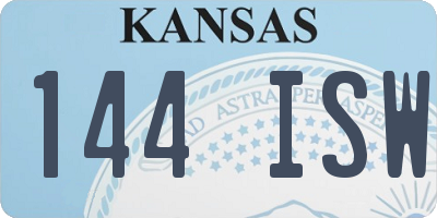 KS license plate 144ISW