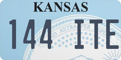 KS license plate 144ITE