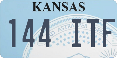KS license plate 144ITF