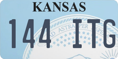 KS license plate 144ITG