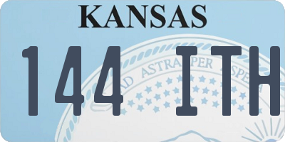 KS license plate 144ITH