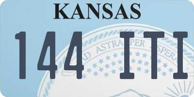 KS license plate 144ITI