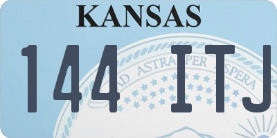 KS license plate 144ITJ