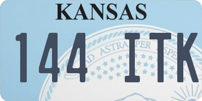 KS license plate 144ITK
