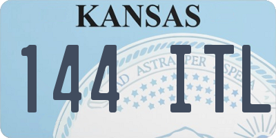 KS license plate 144ITL