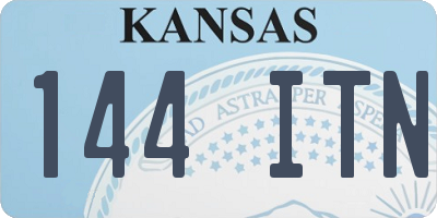 KS license plate 144ITN