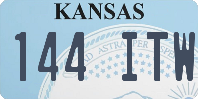 KS license plate 144ITW