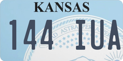 KS license plate 144IUA