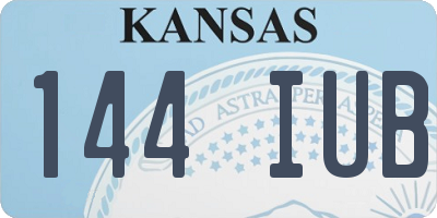 KS license plate 144IUB