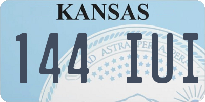 KS license plate 144IUI