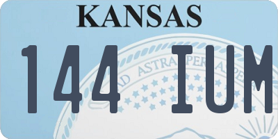KS license plate 144IUM