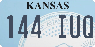 KS license plate 144IUQ