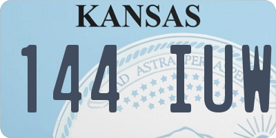 KS license plate 144IUW