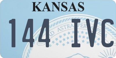 KS license plate 144IVC
