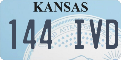 KS license plate 144IVD