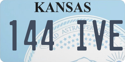 KS license plate 144IVE