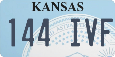 KS license plate 144IVF
