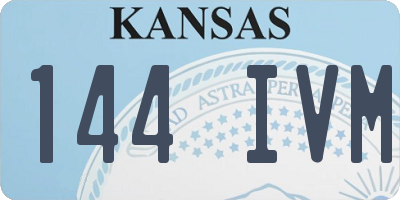 KS license plate 144IVM
