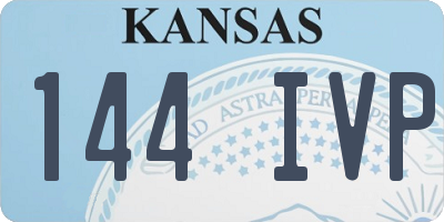 KS license plate 144IVP