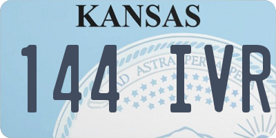 KS license plate 144IVR