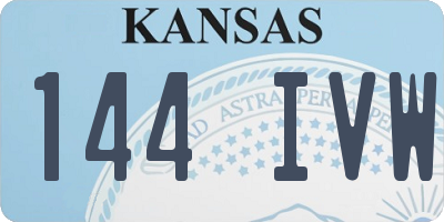 KS license plate 144IVW