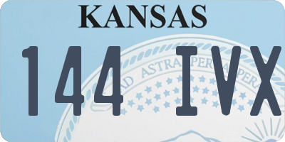 KS license plate 144IVX