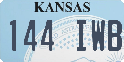 KS license plate 144IWB