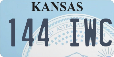 KS license plate 144IWC
