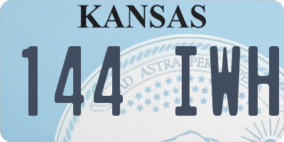 KS license plate 144IWH