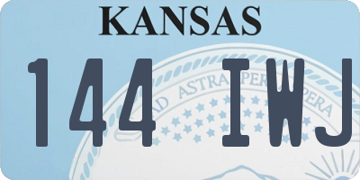 KS license plate 144IWJ