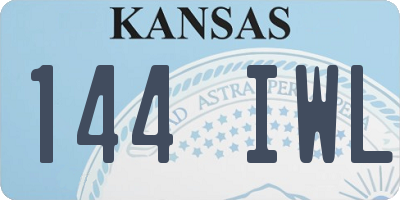 KS license plate 144IWL