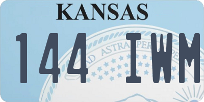 KS license plate 144IWM