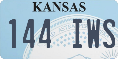 KS license plate 144IWS