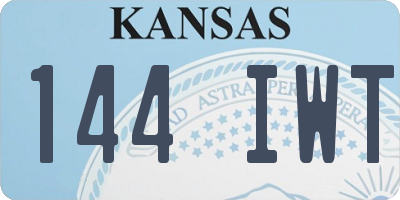 KS license plate 144IWT