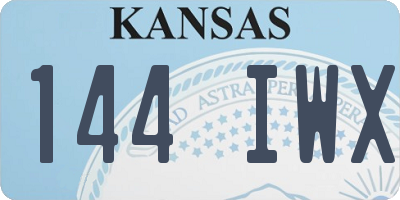 KS license plate 144IWX