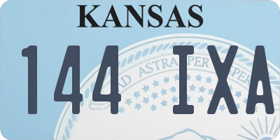 KS license plate 144IXA