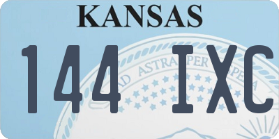 KS license plate 144IXC