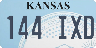 KS license plate 144IXD