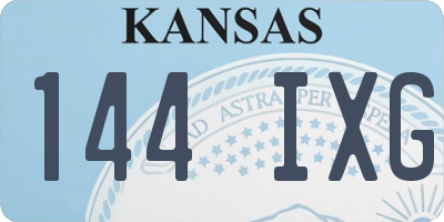 KS license plate 144IXG