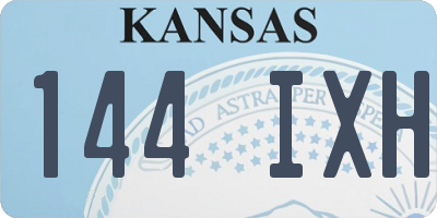 KS license plate 144IXH