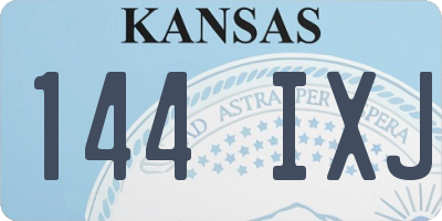 KS license plate 144IXJ