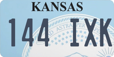 KS license plate 144IXK