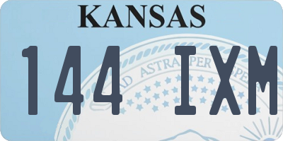KS license plate 144IXM