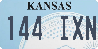 KS license plate 144IXN