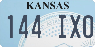 KS license plate 144IXO